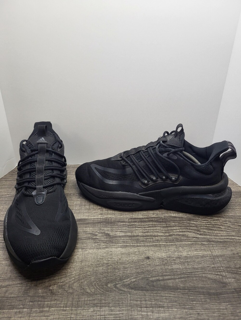 Adidas Alphaboost V1 Black Sneakers Running Shoes HP2760 Men's Size 12